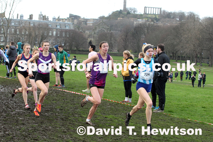 Womens long race  2020 BUCS Cross Country Champs., Edinburgh.  Photo: David T. Hewitson/Sports for All Pics